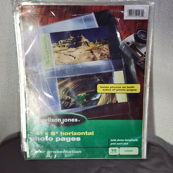 Wilson Jones 10pk Clear Two Sided 4x6 Horizontal Photo Pages for Presentation - Picture 3 of 16